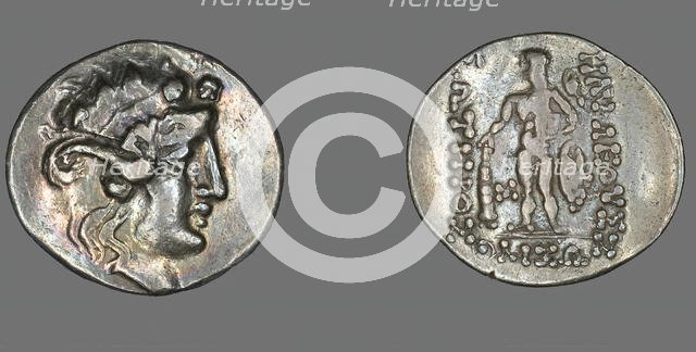 Tetradrachm (Coin) Depicting the God Dionysos, after 146 BCE. Creator: Unknown.