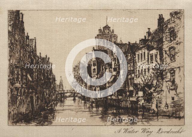 A Waterway, Dordrecht, 1885. Creator: Charles A. Vanderhoof (American, 1928).