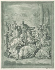 Virgin and child surrounded by figures, ca. 1766. Creator: Andrea Scacciati.