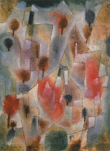 andscape with blue and red trees, 1920.