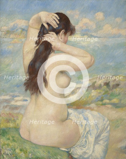 Bather Arranging Her Hair, 1885. Creator: Pierre-Auguste Renoir.