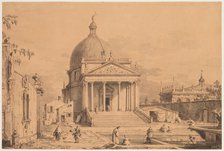 Veduta Ideata with San Simone Piccolo, c1735. Creator: Canaletto.