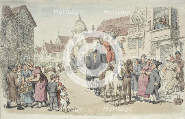 Dolphins Inn: Greenwich and Woolwich Coaches, 1816. Creator: Thomas Rowlandson (British, 1756-1827).