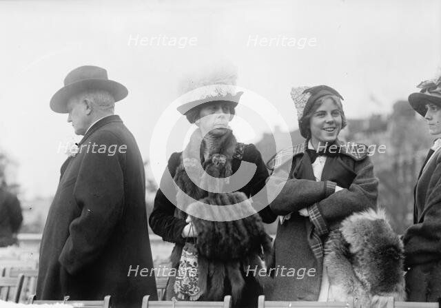 Genevieve Clark with Champ Clark And Mrs. Clark, 1911. Creator: Harris & Ewing.