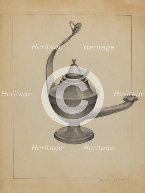 Lamp, c. 1936. Creator: Herman Bader.