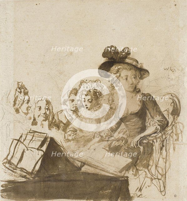 Soirée Intime, c1785. Creator: Philibert Louis Debucourt.