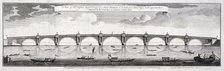Design for Blackfriars Bridge, London, 1760. Artist: Robert Mylne II