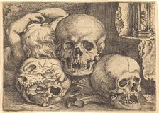 Child with Three Skulls, 1529. Creator: Barthel Beham.