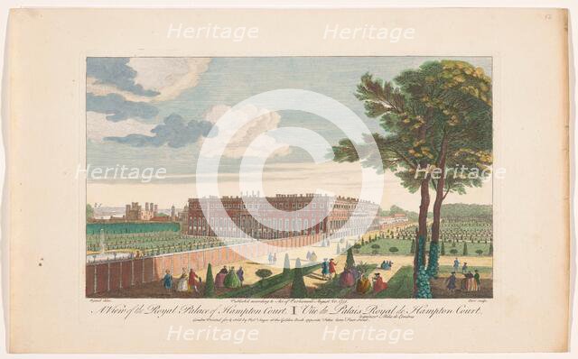 View of Hampton Court Palace in London, 1751. Creator: Fabr. Parr.