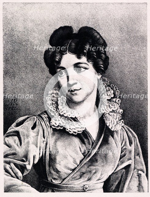 Portrait of Countess Praskovya Petrovna Kutaysova (1784-1870), 1827. Artist: Rezvoy, Modest Dmitryevich (1806-1853)