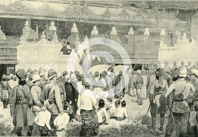 'The Burmah War - Sir Frederick Roberts Meeting The Buddhist Archbishop at Mandalay', (1901).  Creator: Forestier.