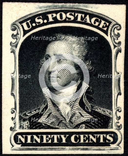 90c Washington trial color card proof, 1881. Creator: American Bank Note Company.