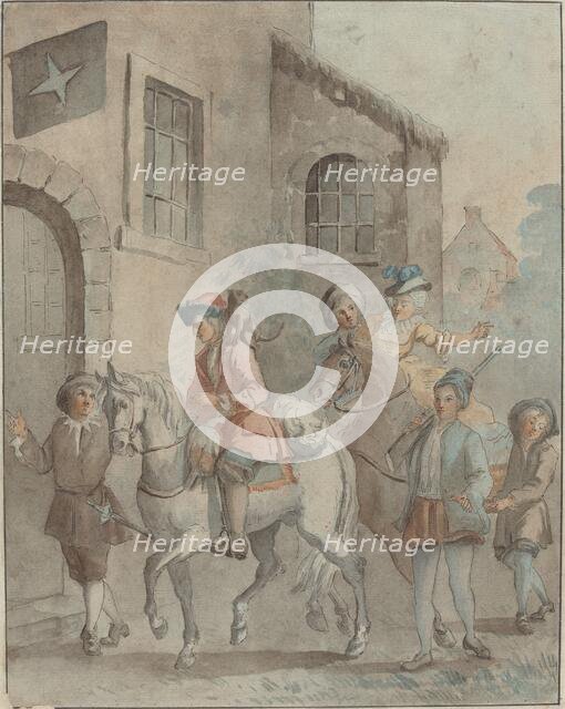 Arrival at an Inn, 18th century. Creator: Unknown.