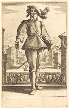 Il Capitano, or L'Innamorato, 1618/1620. Creator: Jacques Callot.