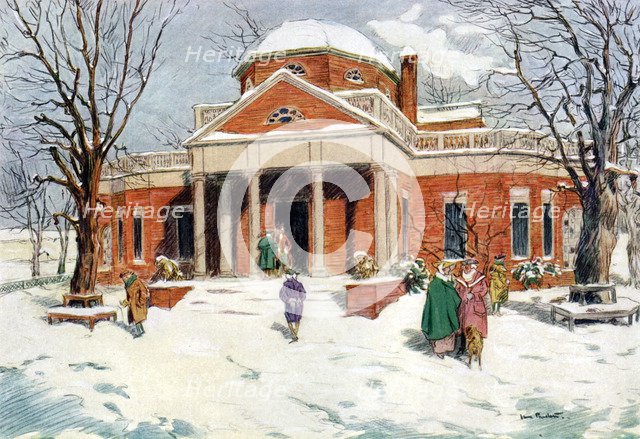 Monticello, near Charlottesville, Virginia, USA, c18th century (1921).Artist: James Preston