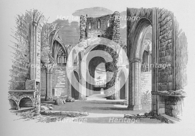 'Nave and North and South Aisle', Melrose Abbey, c1880, (1897). Artist: Alexander Francis Lydon.