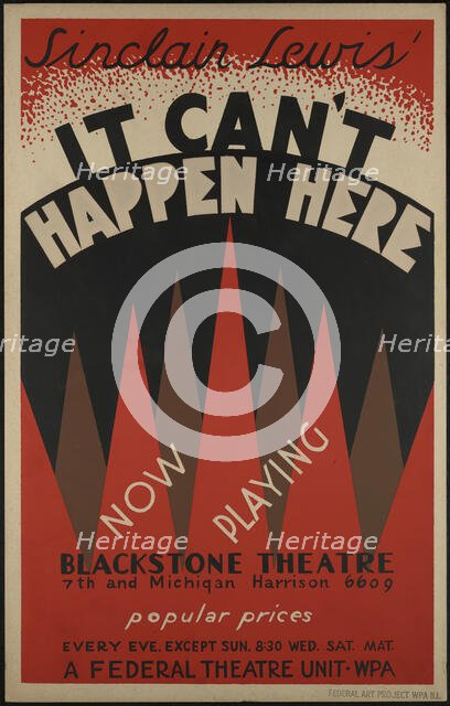 It Can't Happen Here, Chicago, 1936. Creator: Unknown.