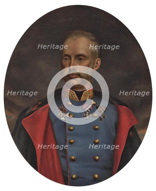 Portrait of Archduke Albrecht of Austria, Duke of Teschen (1817-1895), 1866. Creator: Wailand, Friedrich (1821-1904).