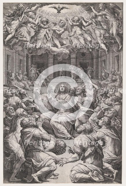The Pentecost, 1574. Creator: Cornelis Cort.