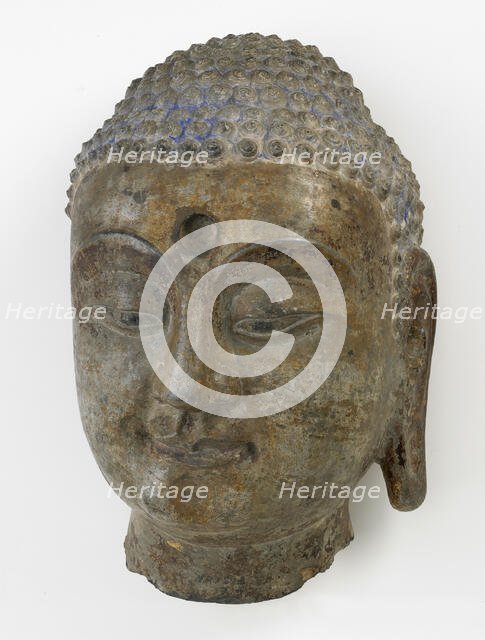 Head of a Buddha, Northern Qi dynasty, 550-577. Creator: Unknown.