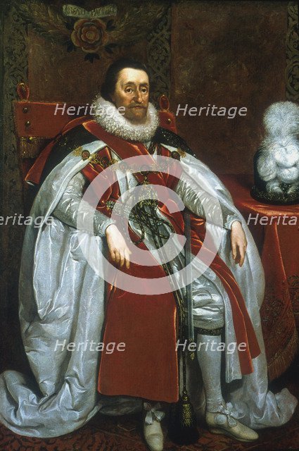 James I, King of England and Scotland, 1621. Artist: Daniel Mytens