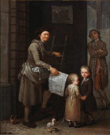 Bill Poster, ca 1735-1739. Creator: Jeaurat, Etienne (1699-1789).