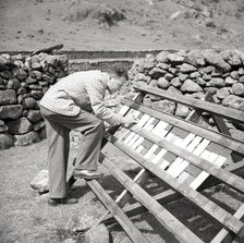 Paint testing, Seathwaite, Lake District, c1955. Creator: Arthur Charles Kirby Ware.