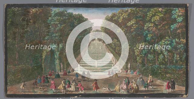 View of the Cascades of the Garden of the Château de Marly, 1700-1799. Creators: Anon, Jacques Rigaud.
