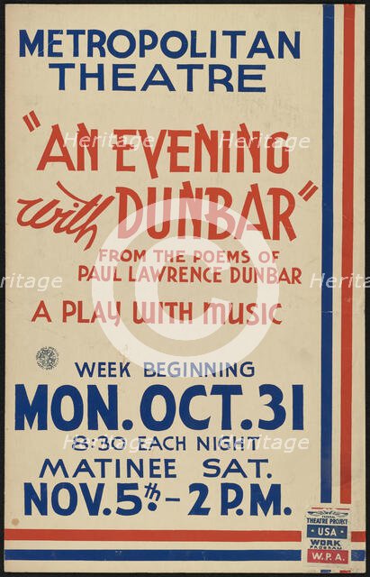 An Evening with Dunbar, [193-]. Creator: Unknown.