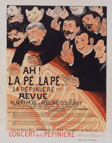 Affiche pour la Revue 'Ah! la Pé.. la Pé.. la Pépinière'., c1898. Creator: Felix Vallotton.