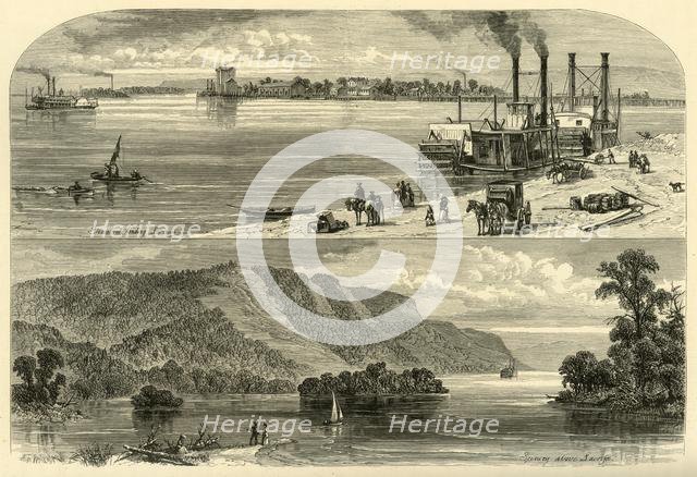 'La Crosse, and Scenery Above', 1874.  Creator: John J. Harley.