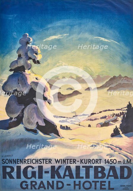 Rigi-Kaltbad Grand-Hotel, 1924. Creator: Landolt, Otto (1889-1951).