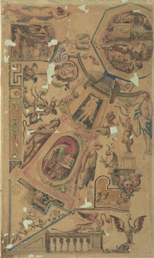 Design for a Ceiling Decoration, 1800-1900. Creator: Anon.