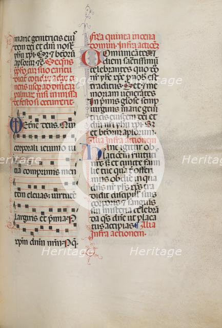 Missale: Fol. 178: Music for various ordinary prayers, 1469. Creator: Bartolommeo Caporali (Italian, c. 1420-1503).