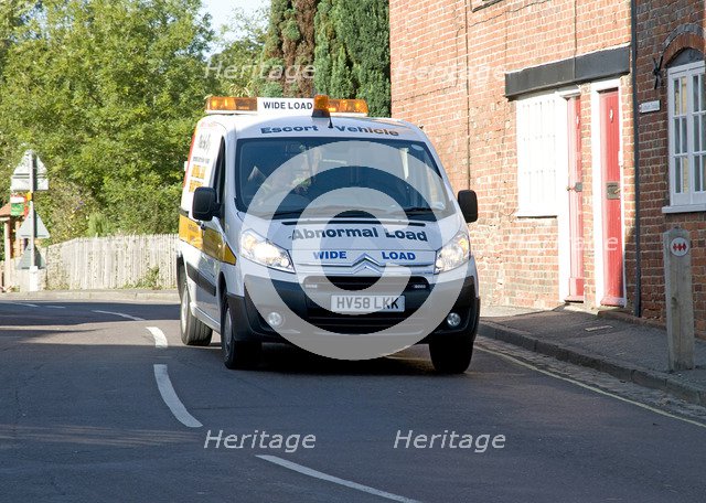 2008 Citroen van abnormal load warning vehicle Artist: Unknown.
