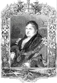 Portrait of the Right Honourable John Johnson, Lord Mayor, 1845. Creator: Henry Anelay.