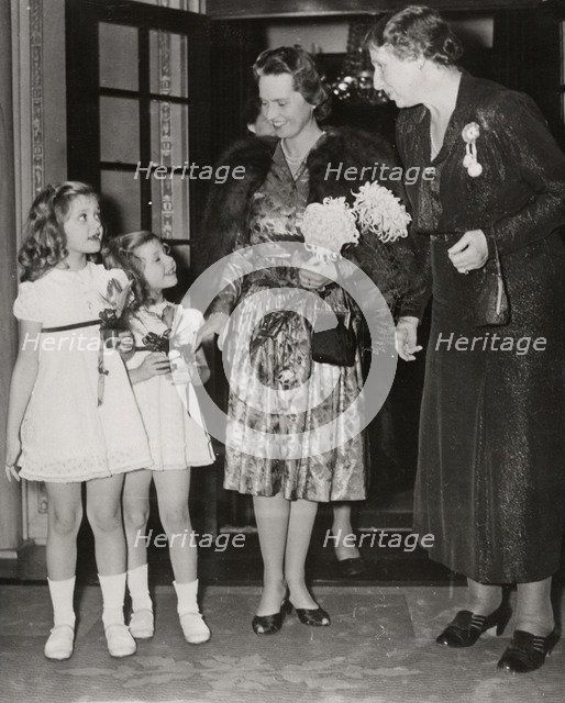 Swedish princesses visiting the Christmas concert at Stockholm Concert Hall, 1943. Artist: Karl Sandels
