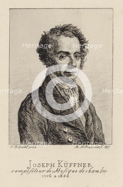Portrait of the composer Joseph Küffner (1776-1856), 1811. Creator: Goebel, Karl Peter (1793-1823).