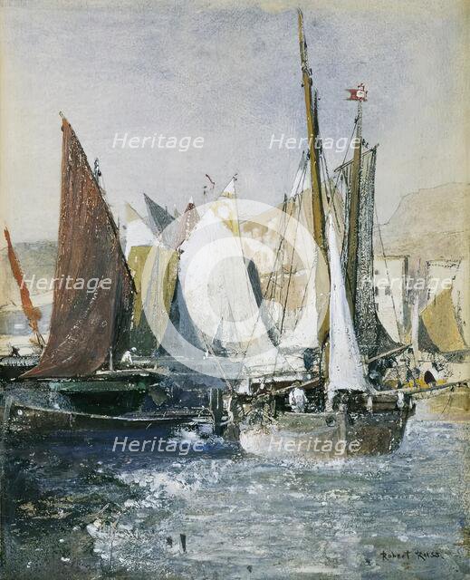 Sailboats, undated. (c1900s) Creator: Robert Russ.