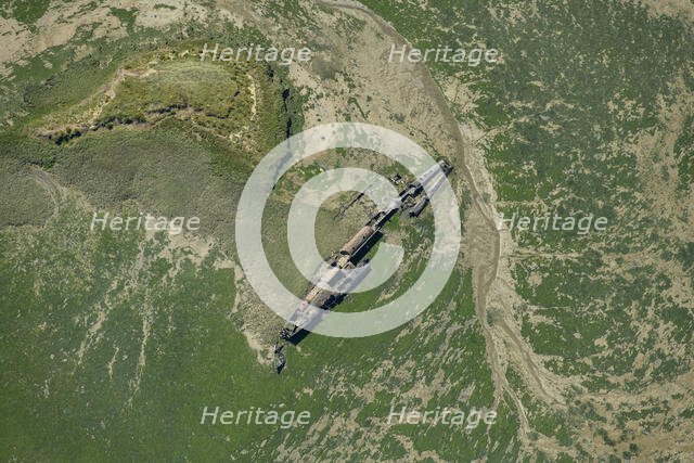The remains of a surrendered First World War German submarine in Stoke Saltings, Medway, 2024. Creator: Damian Grady.