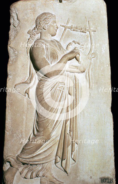 Neo-Attic relief of the Muse Citharide. Artist: Unknown