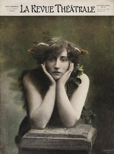 Colette as Le Petit Faune in Le Desir, La Chimere et l'Amour at Théâtre des Mathurins, 1906. Creator: Anonymous.