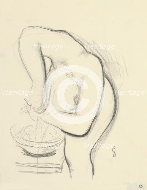Washing Hair, 1937. Creator: Mikulas Galanda.