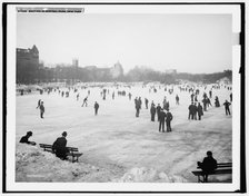 Skating in Central Park, New York, between 1900 and 1906. Creator: Unknown.