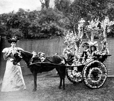 Children's Floral Fête, Royal Botanical Society's Gardens, Regent's Park:...pony and trap, 1895. Creator: Russell & Sons.