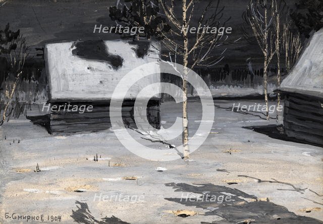 Moonlit Night near Irkutsk, 1904. Creator: Boris Vasilievich Smirnov.