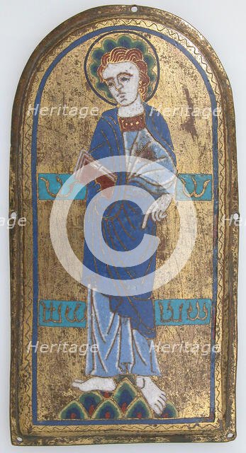 Plaque with Saint John the Evangelist, French, ca. 1175-1200. Creator: Unknown.