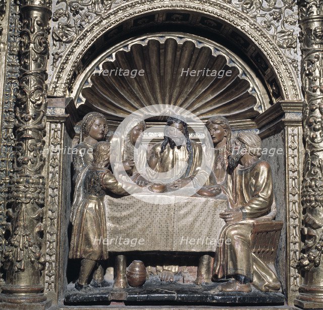 Detail of the main altarpiece of the Cathedral of Our Lady of the Vegetable Garden of Tarazona.