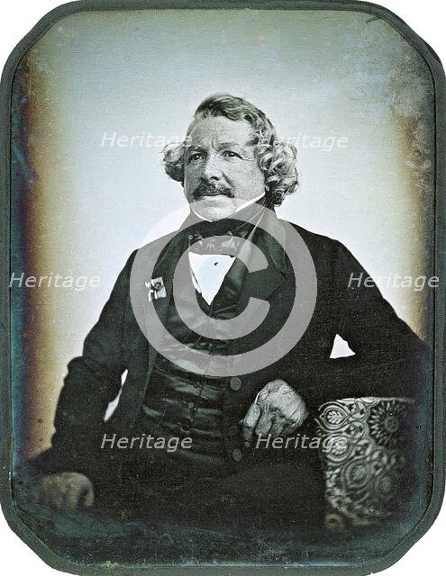 Portrait of Louis Daguerre (1787-1851), 1844. Creator: Sabatier-Blot, Jean-Baptiste (1801-1881).