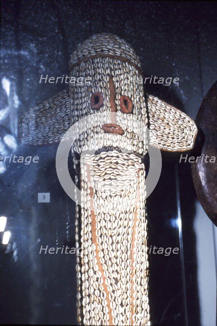 Mask of wood and metal, Bamana People, Mali, 20th century.  Artist: Unknown.